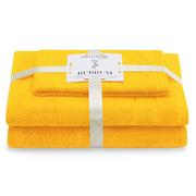Ręczniki - Ręcznik RUBRUM kolor żółty styl klasyczny 30x50+50x90+70x130 ameliahome - TOWEL/AH/RUBRUM/MUST/SET30x50+50x90+70x130 - miniaturka - grafika 1