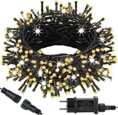 Oświetlenie świąteczne - Lampki choinkowe Springos Lampki choinkowe 300 led biały ciepły + biały zimny flash 15m oświetlenie świąteczne IP44 UNIWERSALNY - miniaturka - grafika 1