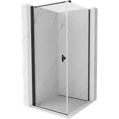 Kabiny prysznicowe - Mexen Mist-B kabina prysznicowa uchylna 75 x 75 cm, transparent, czarna - 8A2T-075-075-70-00 - miniaturka - grafika 1