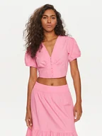 Bluzki damskie - Vero Moda Bluzka Charlotte 10303653 Różowy Regular Fit - miniaturka - grafika 1