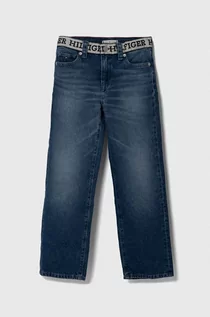 Spodnie i spodenki dla dziewczynek - Tommy Hilfiger jeansy dziecięce Girlfriend Monotype - grafika 1