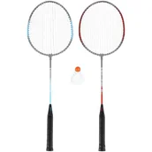 Badminton - NILS NRZ002 STEEL / ZESTAW DO BADMINTONA 2 RAKIETY + LOTKA NILS 14-20-366 - miniaturka - grafika 1