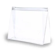 Kosmetyczki, organizery i kuferki - Kosmetyczka z PVC koloru białego, wymiary 17 x 12,5 x 4,5 cm - miniaturka - grafika 1