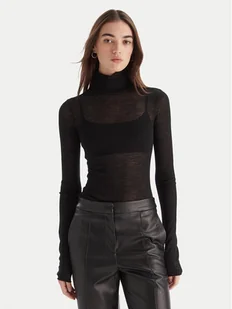 Patrizia Pepe Bluzka 2K0347/K034-K103 Czarny Slim Fit - Bluzki damskie - miniaturka - grafika 1