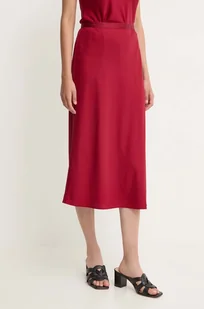 Calvin Klein spódnica kolor bordowy midi rozkloszowana K20K207308 - Spódnice - miniaturka - grafika 1
