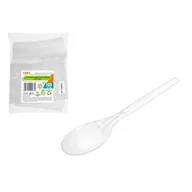 Naczynia i sztućce jednorazowe - Łyżeczki Simple Solution wielokrotnego użytku 100 sztuk transparentny - miniaturka - grafika 1