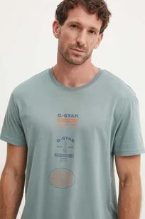 G-Star Raw t-shirt bawełniany męski kolor szary z nadrukiem D25083-C506 - Koszulki męskie - miniaturka - grafika 1