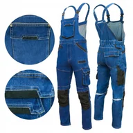 Odzież robocza - Spodnie Ogrodniczki robocze męskie Jeans Elastyczne Wygodne STRETCH BHP M - miniaturka - grafika 1
