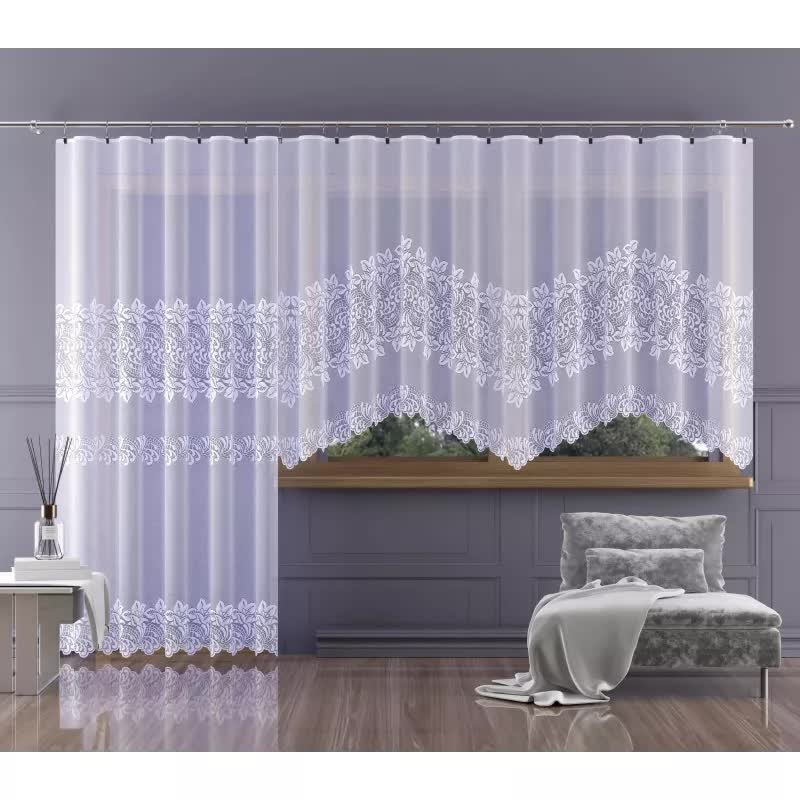 Firanka żakardowa metrażowa wys. 170 cm Mansa 624832 biała