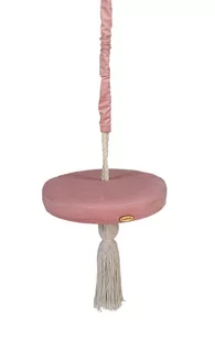 Huśtawka dla dzieci domowa ring, dysk | Velvet pikowana RÓŻ | 100% ECO | CE | Create For You - Leżaczki i huśtawki - miniaturka - grafika 1
