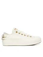 Trampki damskie - Converse Trampki Chuck Taylor All Star Lift Platform Buckle A11866C Biały - miniaturka - grafika 1