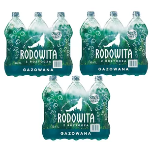 Woda mineralna RODOWITA z Roztocza gazowana 18x 1 l - Woda - miniaturka - grafika 1