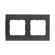 Klawisze i ramki - Berker Ramka potrójna podwójna B.3 - aluminium czarny/antracyt - miniaturka - grafika 1