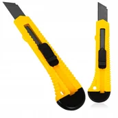 Nożyki biurowe - NÓŻ TAPICERSKI NOŻYK DO TAPET TAPECIAK ŁAMANE OSTRZE 18MM ŻÓŁTY - miniaturka - grafika 1