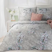Pościel - Pościel NELLY5 220 x 200 cm 70 x 80 cm/x2 stalowo-różowy - miniaturka - grafika 1