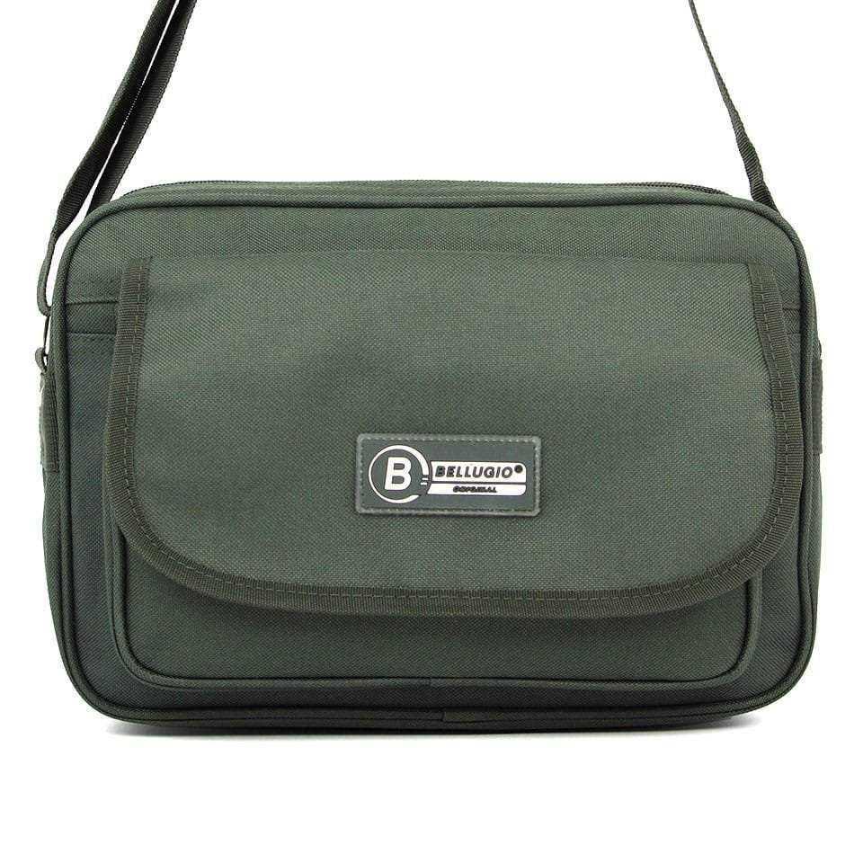 Torba męska do pracy średnia Bellugio ciemnozielona