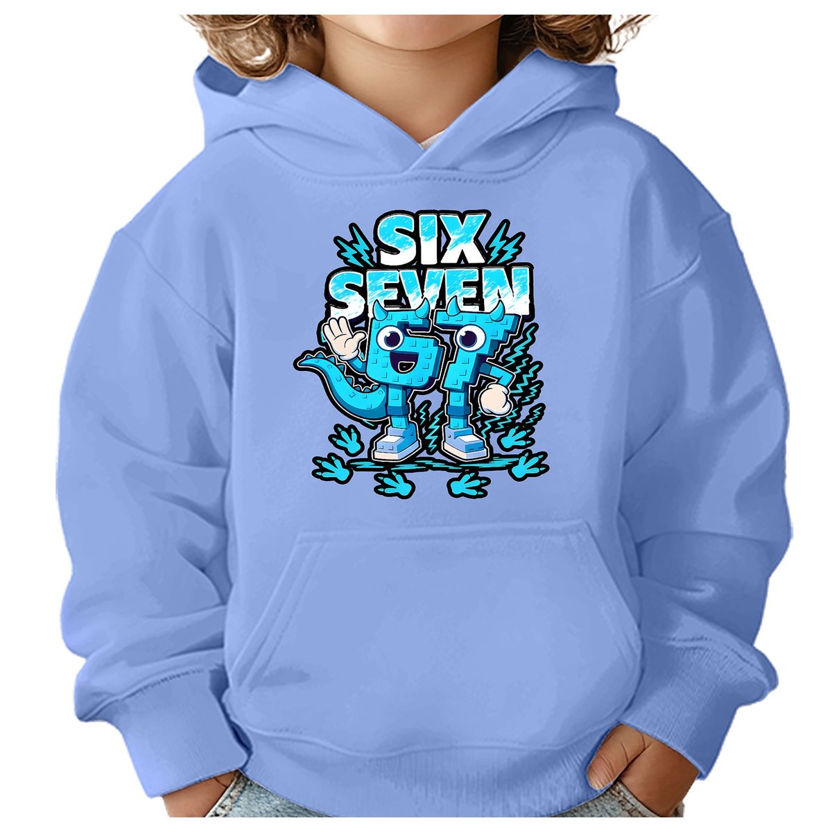 BLUZA DZIECIĘCA Z KAPTUREM 67 SIX SEVEN KLOCKI VIRAL 110-116 PREZENT