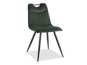 Krzesła - Signal Krzesło tapicerowane ORFE SZTRUKS zielone tap. fjord 79, czarny stelaż - miniaturka - grafika 1