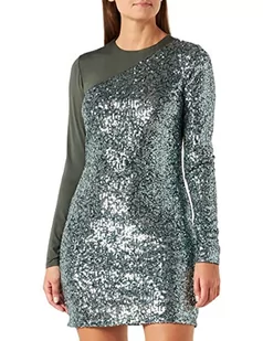 Pinko Damska sukienka z cekinami Alison St. ORN, Is2_Silver/Green, M - Sukienki - miniaturka - grafika 1