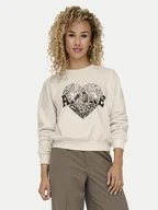 Bluzy damskie - ONLY Bluza Lauren 15339833 Beżowy Regular Fit - miniaturka - grafika 1