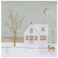 Gadżety dla niej i dla niego - SANTEX Serwetki "Zimowy Domek", 33 cm, SANTEX, 20 szt SX5624-1 - miniaturka - grafika 1