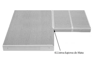 Listwa do łączenia blatów 38mm - kątowa - Meble modułowe i akcesoria - miniaturka - grafika 1