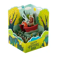 Kartki okolicznościowe i zaproszenia - Hallmark Hallmark Kartka 3D Pop Up Dzień Ojca - Papierowy Wonder Relaksujący wzór wędkarski 25572767 - miniaturka - grafika 1