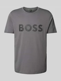 T-shirt z nadrukiem z logo - Koszulki męskie - miniaturka - grafika 1