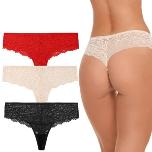 MORAJ Majtki Damskie Koronkowe Brazyliany Mix Kolor - S - Majtki damskie - miniaturka - grafika 1