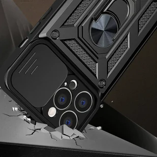 Hybrid Armor Camshield etui Realme 10 Pro pancerny pokrowiec z osłoną na aparat czarne - Etui i futerały do telefonów - miniaturka - grafika 2