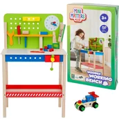 Łamigłówki - Drewniany warsztat dla dzieci duży stół z narzedziami Mini Matters - miniaturka - grafika 1