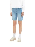 Spodenki damskie - TOM TAILOR Kate Bermudy damskie szorty jeansowe, 10280 – Light Stone Wash Denim, 28 - miniaturka - grafika 1