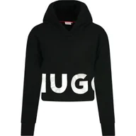 Bluzy dla dziewczynek - HUGO KIDS Bluza | Cropped Fit - miniaturka - grafika 1