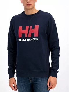 Bluzy męskie - Helly Hansen Bluza Hh Logo Crew 34000 Granatowy Regular Fit - grafika 1