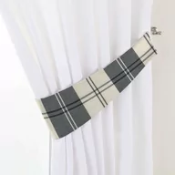 Akcesoria do wystroju okien - Dekoria.pl Dekoria.pl Podwiązka Victoria krata czarno-biała 12 × 70 cm Edinburgh 335-115-74 - miniaturka - grafika 1