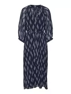 Sukienki - VERO MODA Sukienka damska VMSARA rękaw 3/4, 7/8, WVN BTQ, Navy Blazer/AOP:SARA, XS, Granatowy blezer/Aop: sara, XS - miniaturka - grafika 1