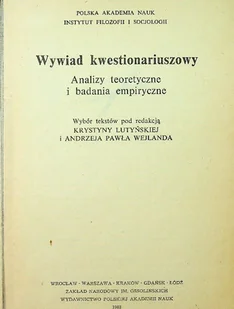 Wywiad kwestionariuszowy Analizy teoretyczne - Biznes - miniaturka - grafika 1