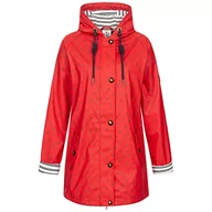 Kurtki damskie - Ankerglut Damen Friesennerz Regenmantel Regenjacke Mit Kapuze Wasserdicht Wetterfest Windbreaker Übergangsjacke #Ankerglutzauber Damska kurtka przeciwdeszczowa, Czerwona, 38 - miniaturka - grafika 1