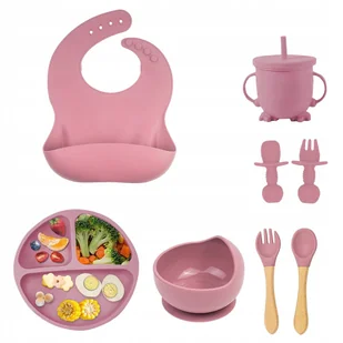 2x ZESTAW 8 SILIKONOWYCH TALERZYKÓW DLA NIEMOWLĄT ŁATWY DO CZYSZCZENIA TRWA - Zestawy naczyń dla dzieci - miniaturka - grafika 1