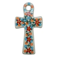 Ozdoby bożonarodzeniowe - Ceramiczny krzyż wiszący Ceramika Bolesławiec - miniaturka - grafika 1