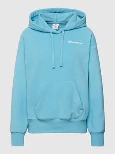 Bluza z kapturem z wyhaftowanym logo - Bluzy sportowe damskie - miniaturka - grafika 1