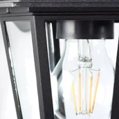 Lampy ogrodowe - Brilliant Kinkiet zewnętrzny Carleen, wiszący, czarny, metal, szkło - miniaturka - grafika 1