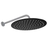 Zestawy prysznicowe - Rea Deszczownica okrągła Rea 25cm Czarna Mat - miniaturka - grafika 1