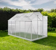 Szklarnie ogrodowe - Szklarnia aluminiowa Westmann Flora 610 Srebrna 312x192x201 cm - miniaturka - grafika 1