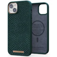 Etui i futerały do telefonów - Njord by Elements Etui ze skóry łososia do iPhone 14 Plus zielony - miniaturka - grafika 1
