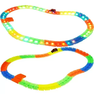Magic tracks świecący tor Autko  led dżwięki Led - Zabawki konstrukcyjne - miniaturka - grafika 1