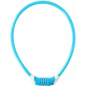 Zabezpieczenia do roweru - DUNLOP Zapięcie rowerowe DUNLOP 1042817 Linka Niebieski - miniaturka - grafika 1