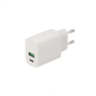 Ładowarki do telefonów - SEEK TOTI 20W Type-C + USB A Wall Fast Charger, Baltas - miniaturka - grafika 1