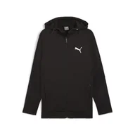 Kurtki męskie - Męska rozpinana bluza z kapturem EVOSTRIPE PUMA Black - miniaturka - grafika 1