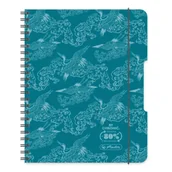 Szkolne artykuły papiernicze - Paczka Kołobrulion A5 80 k. kratka Eco PP Colors turkus 4 szt. - Herlitz - miniaturka - grafika 1